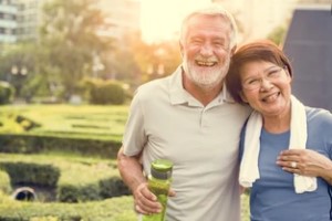 Senior Adult Couple Exercise Fitness Strength after knowing how does group health insurance work