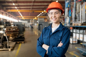 women with  Competitive Employee Benefits in manufacturing industry