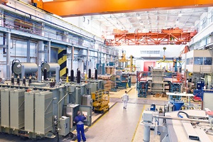 industrial factory in mechanical engineering for the manufacture of transformers