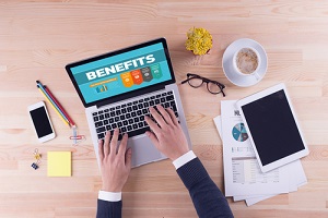 businessman is working on desk benefits