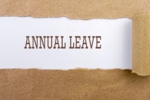 annual leave under torned paper