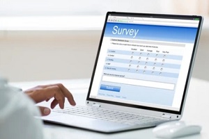 employee participating in office survey