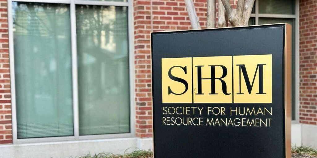society of human resource and management sign at headquarters building