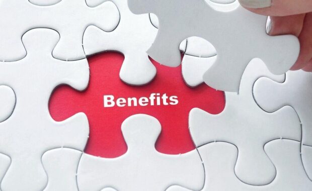 benefits written under puzzle