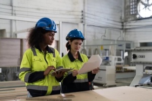 female employees in manufacturing company
