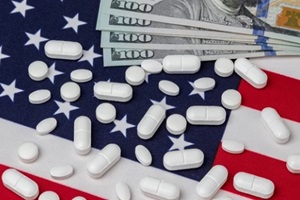 prescription medications pills and prices on American flag